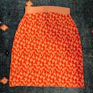Maeve by Anthropologie Medium Knit Pink & Orange Pencil Skirt